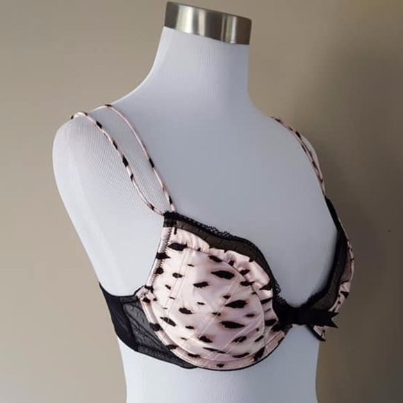 36C Bra Underwire Cassandra Intimates Black/Pink - Picture 1 of 8